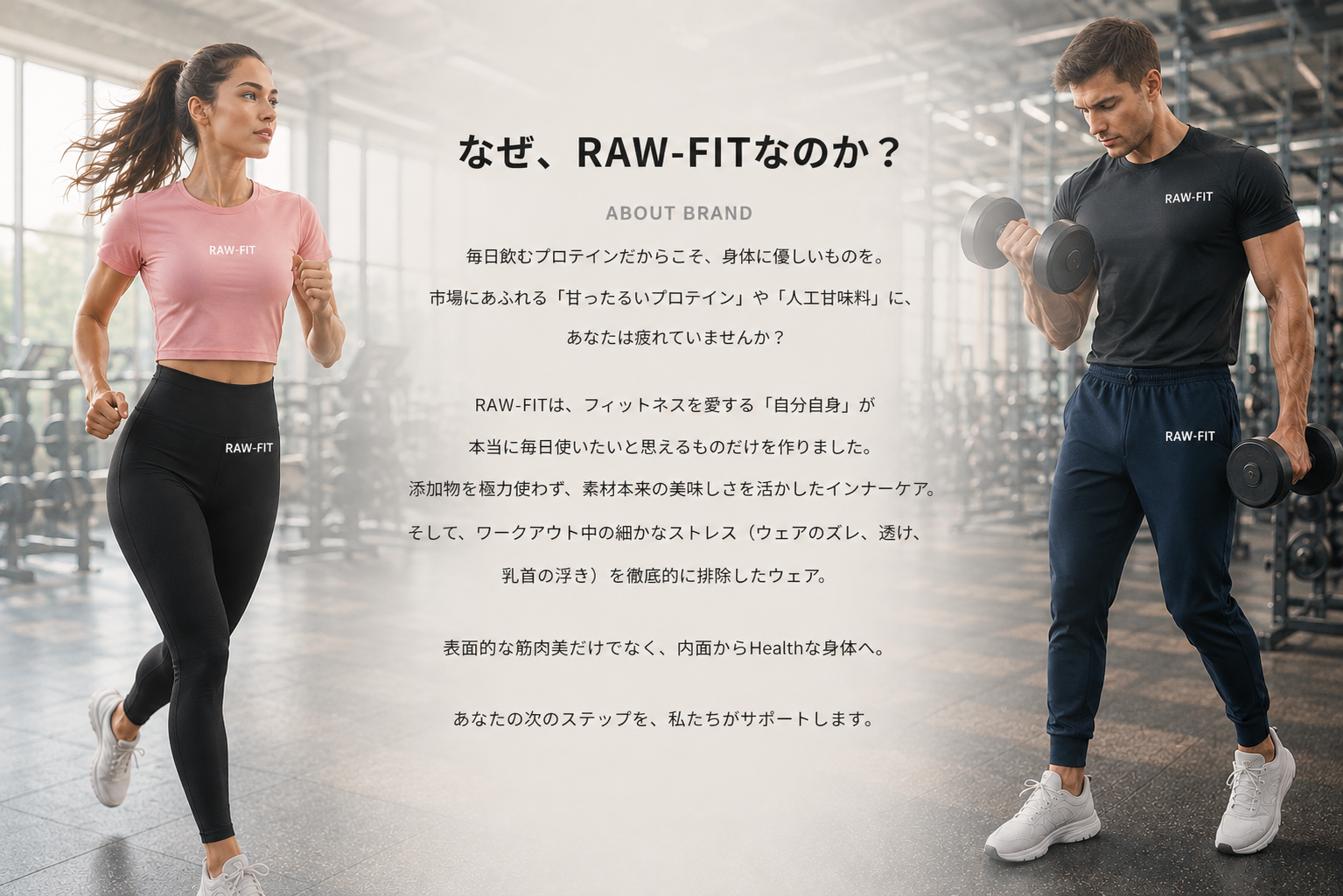なぜ、RAW-FITなのか？ ABOUT BRAND
